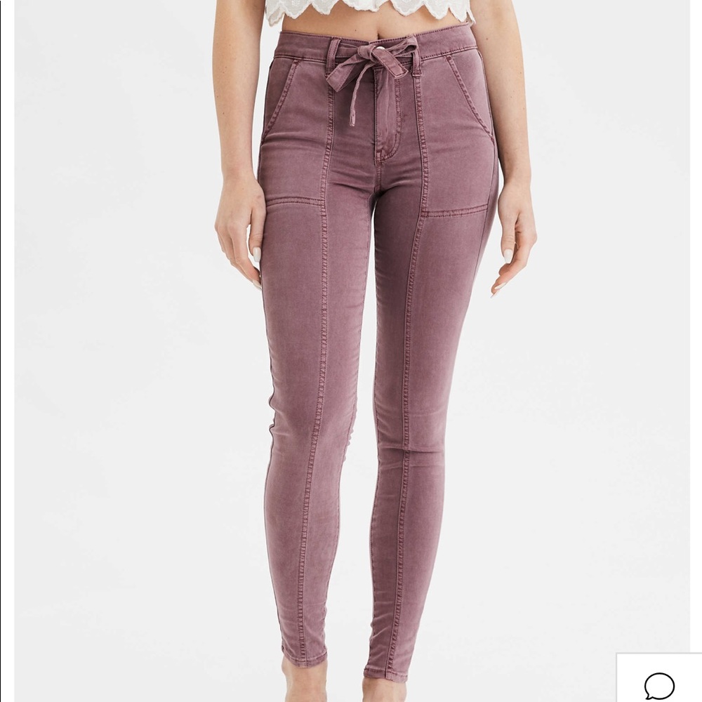 American eagle purple wash high waisted jeggings